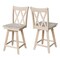 International Concepts Double "X" Back Counter Height Stool, Swivel 24" Seat Height, Unfinished S-202SW - alternate 6